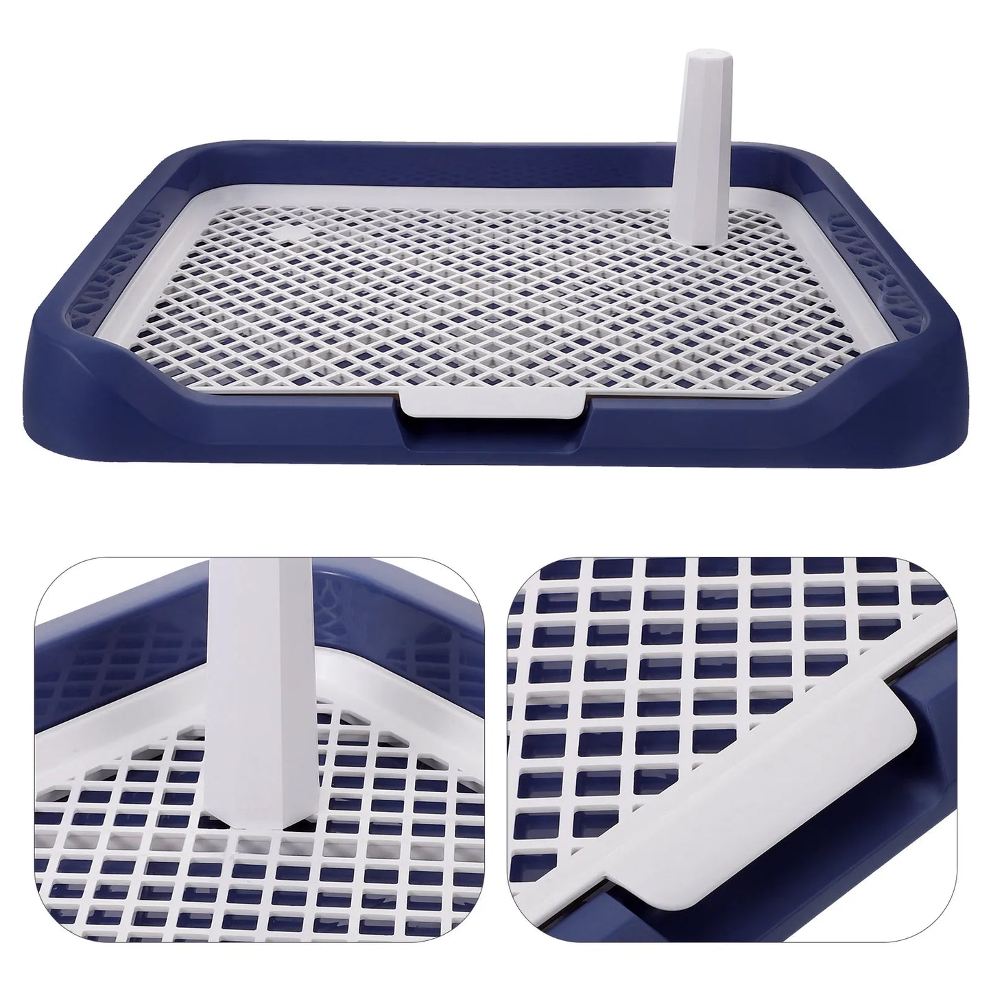 Spacious Dog Potty Tray Leak Proof Design Easy Maintenance Plastic Dog Toilet for Indoor Use Puppy Training Essential