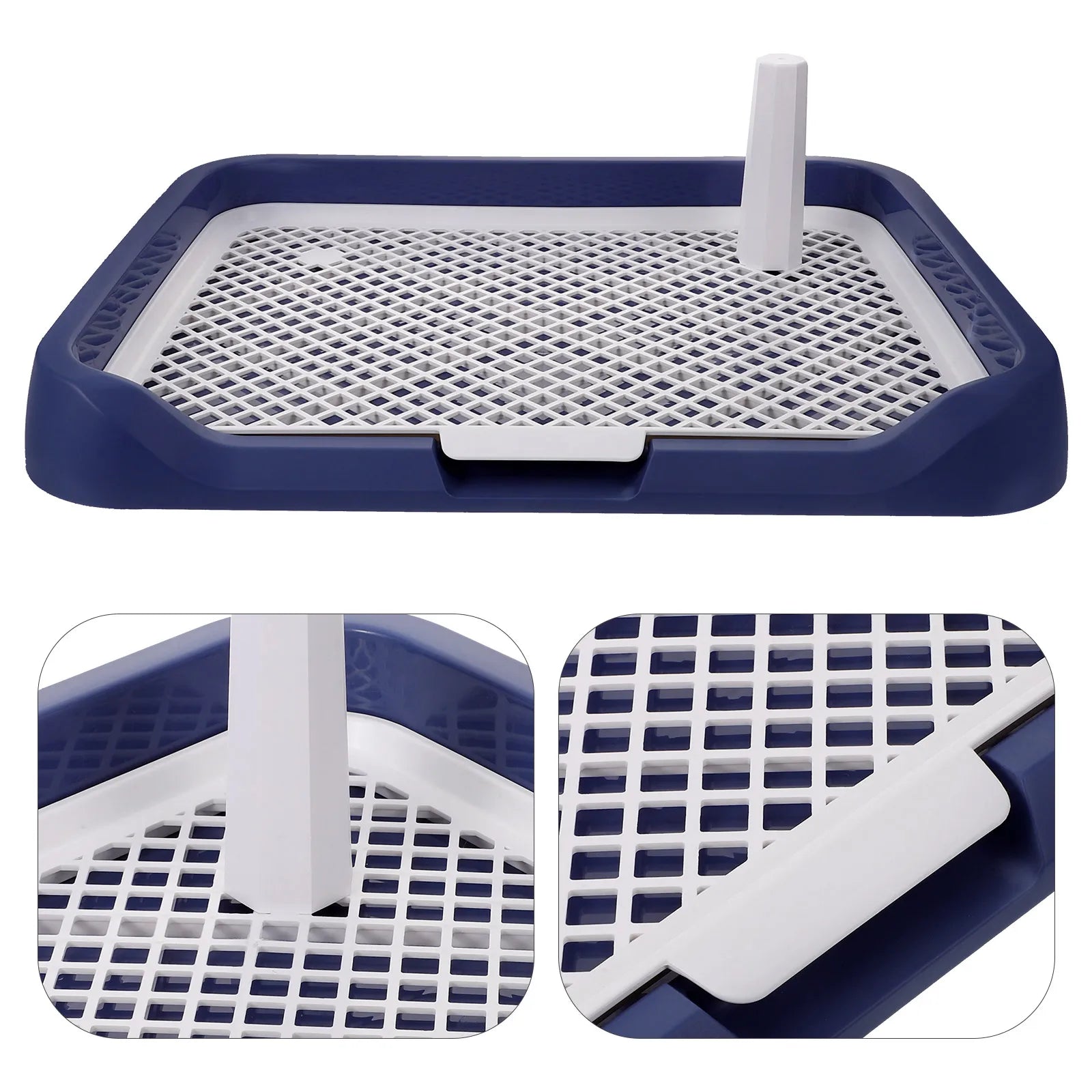 Spacious Dog Potty Tray Leak Proof Design Easy Maintenance Plastic Dog Toilet for Indoor Use Puppy Training Essential