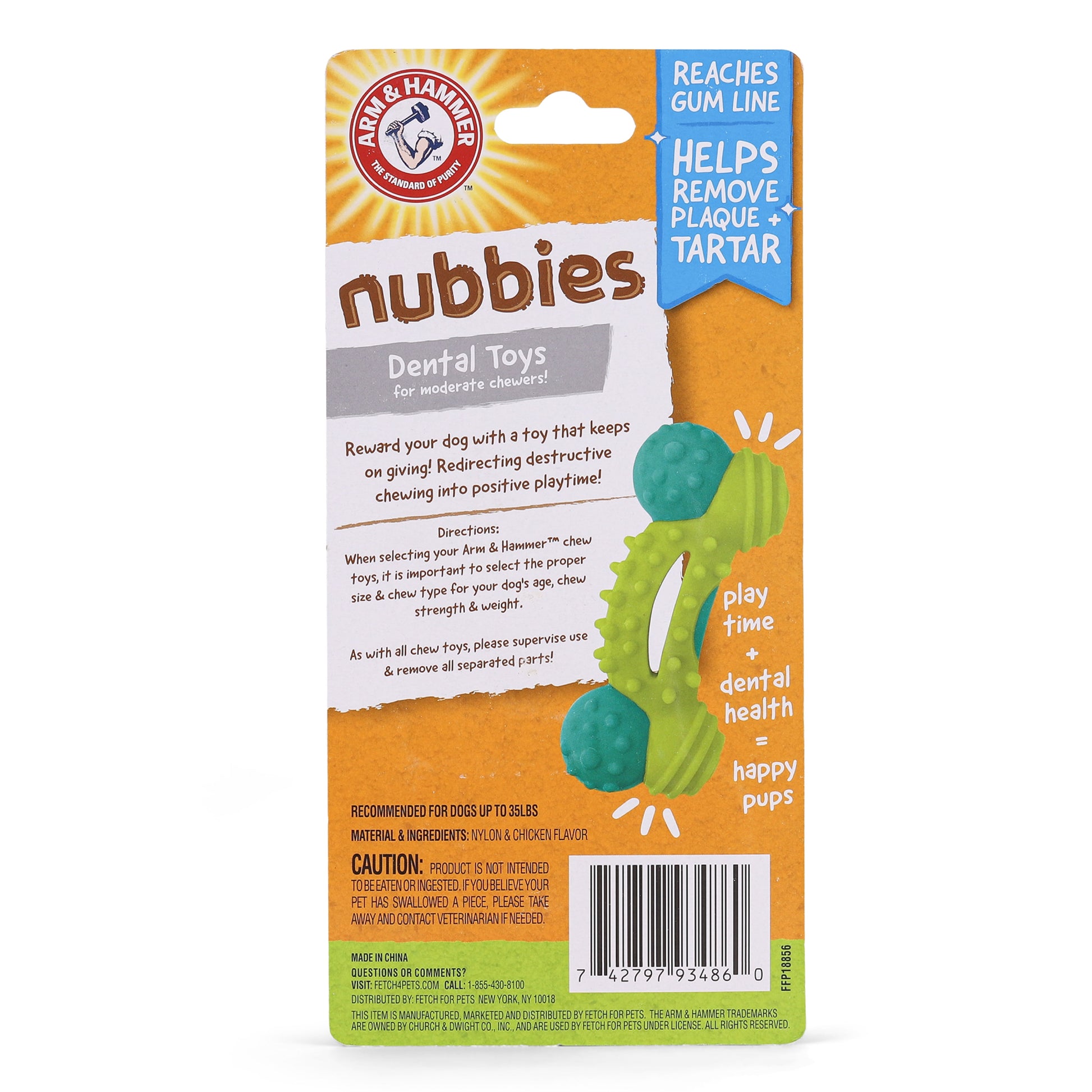 Nubbies Duality Bone Durable Dental Dog Chew Toy