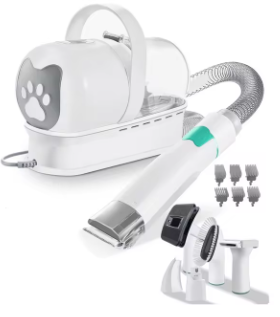 Complete Dog Grooming Bundle – Vacuum Kit + Slicker Brush + Paw Cleaner