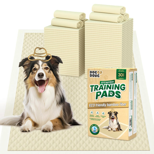 Bamboo Puppy Training Pads – 30 Count, Leak-Proof & Eco-Friendly (22"x22")